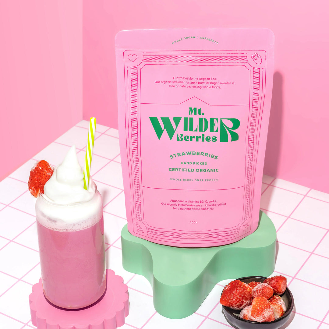 Mt Wilder Berries Organic Frozen Strawberries