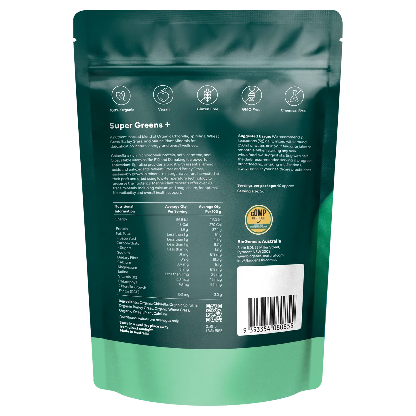 BioGenesis Organic Super Greens +