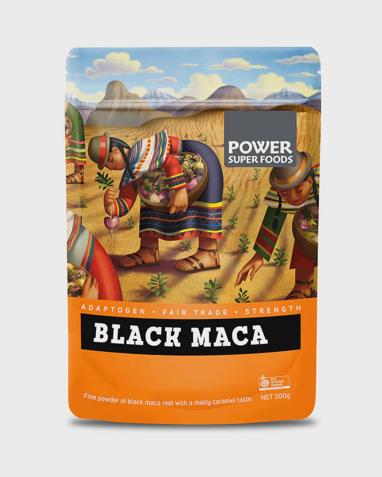 Power Super Foods Organic Black Maca Powder