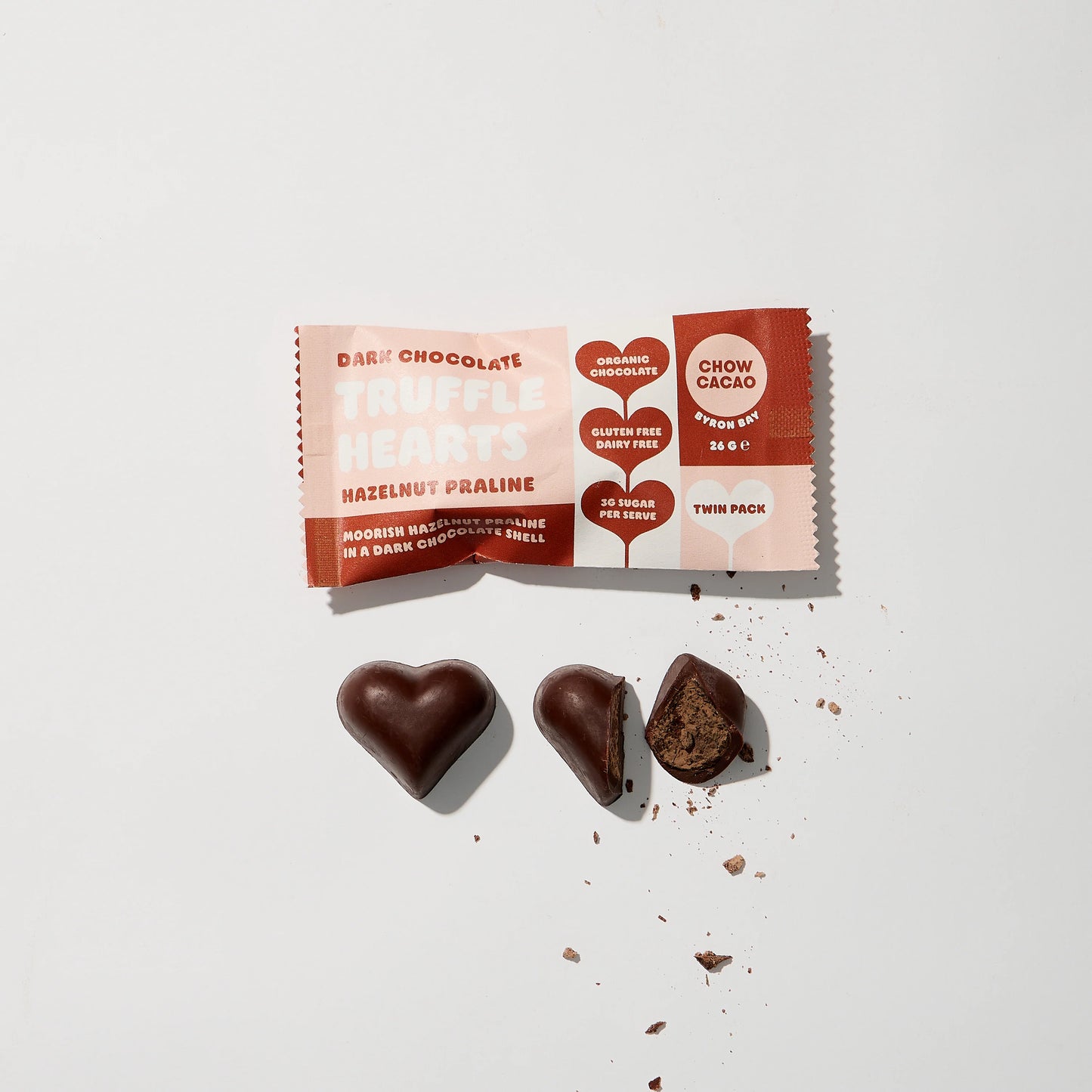 Chow Cacao Truffle Hearts