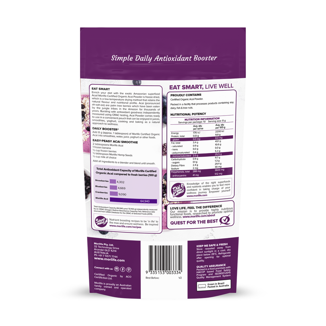Morlife Acai Powder Freeze Dried