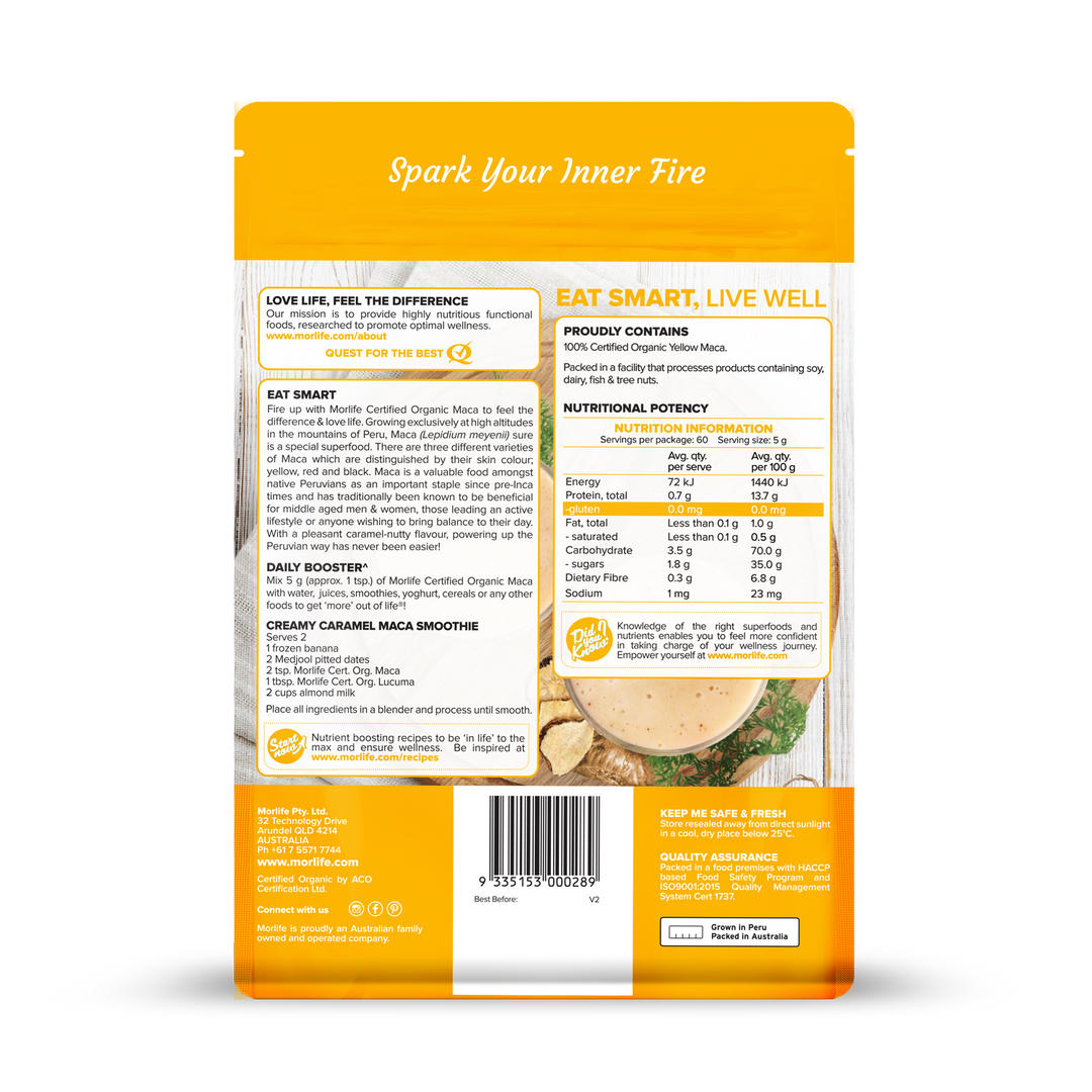 Morlife Certified Organic Maca Yellow Powder