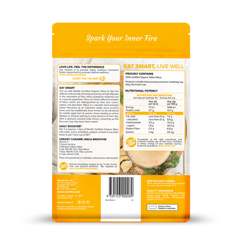 Morlife Certified Organic Maca Yellow Powder Morlife Certified Organic Maca Yellow Powder