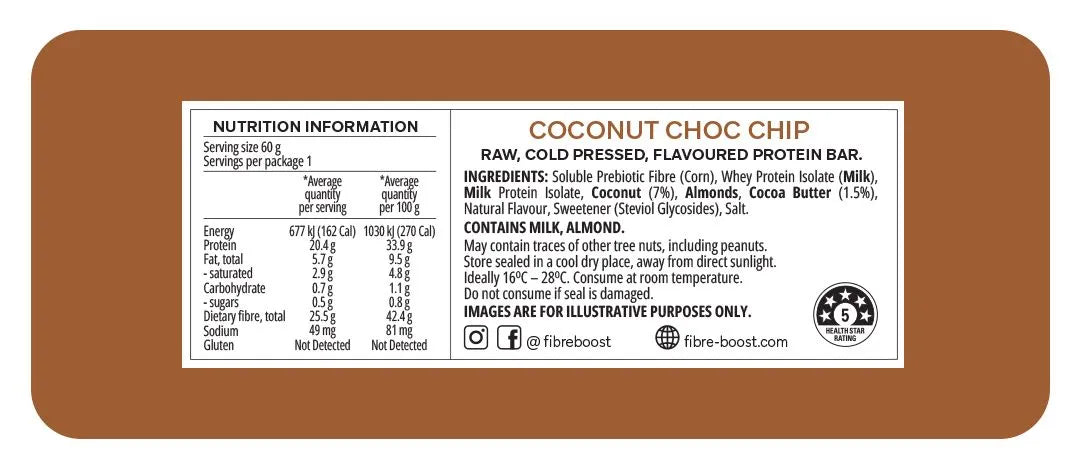 Fibre Boost Coconut Choc Chip Protein Bar
