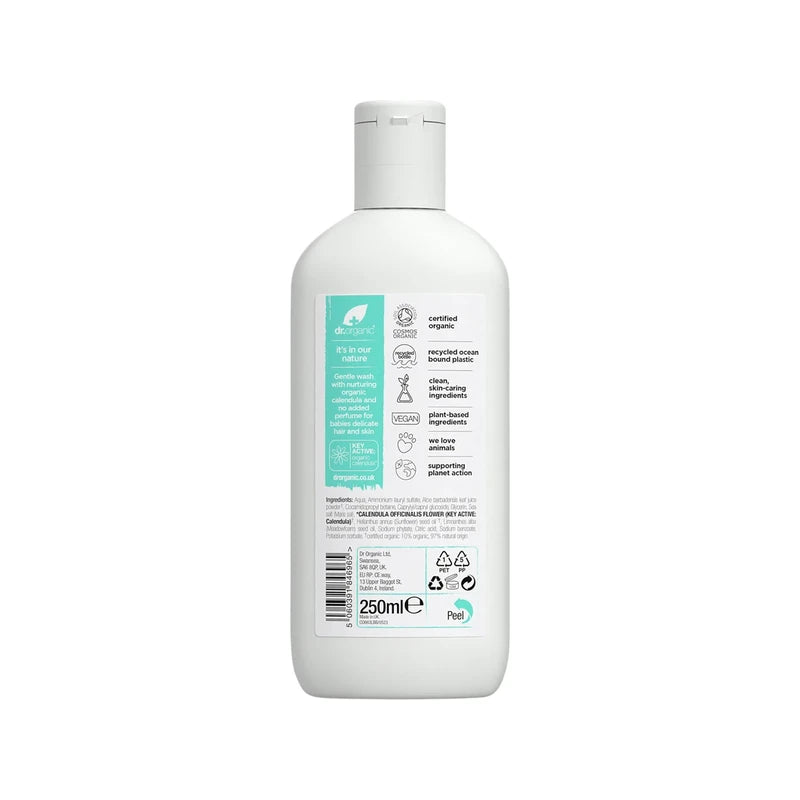 Dr Organic Unfragranced Top To Toe Baby Wash Organic Calendula