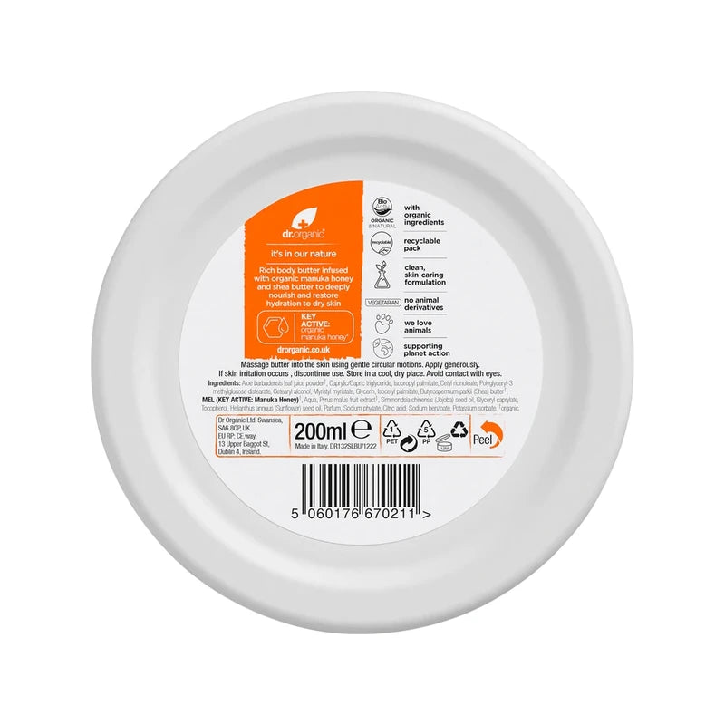 Dr Organic Body Butter Organic Manuka Honey