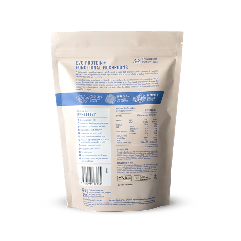 Evolution Botanicals EVO Protein Beautifully Active Blend Creamy Vanilla