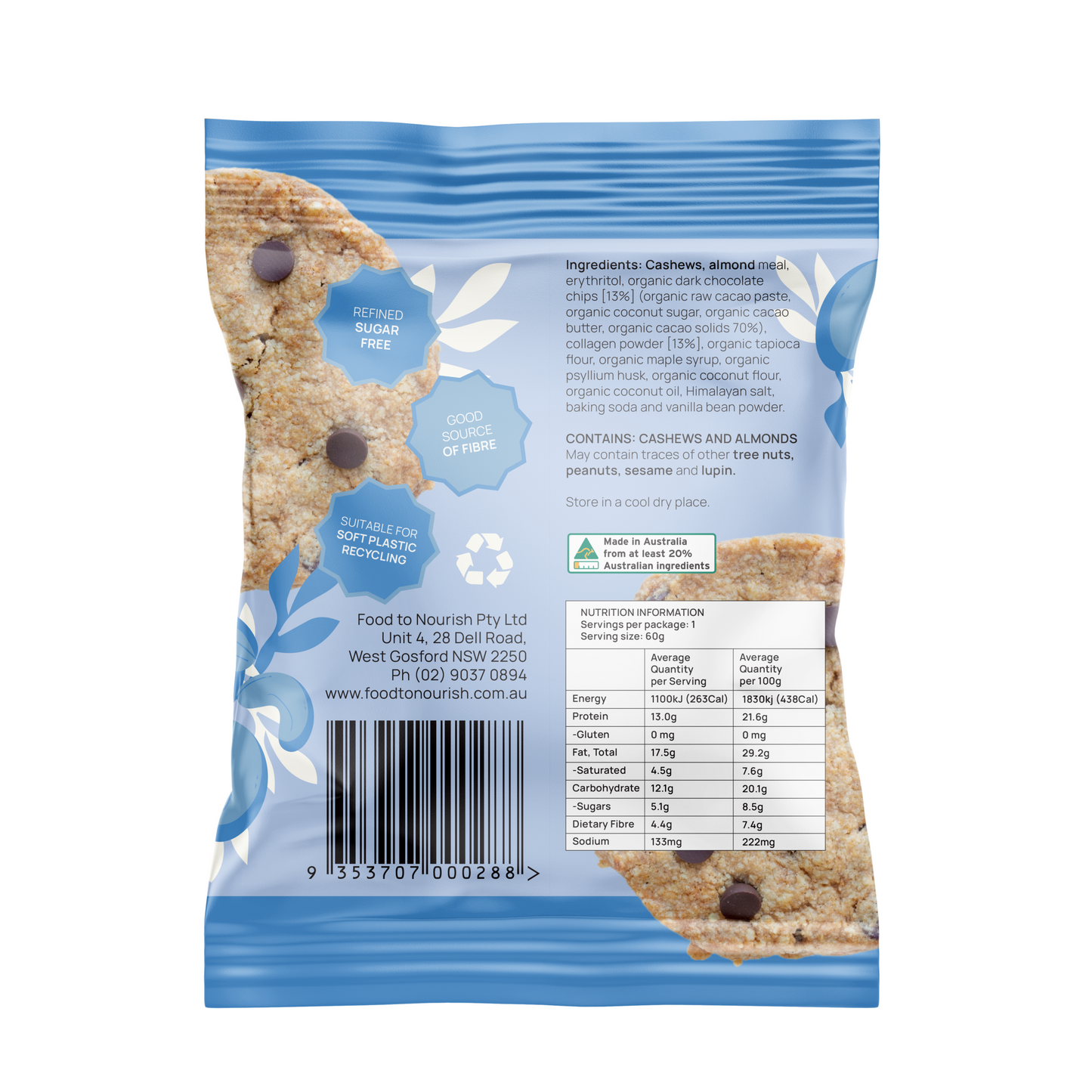 Food to Nourish Protein Cookie Choc Chip