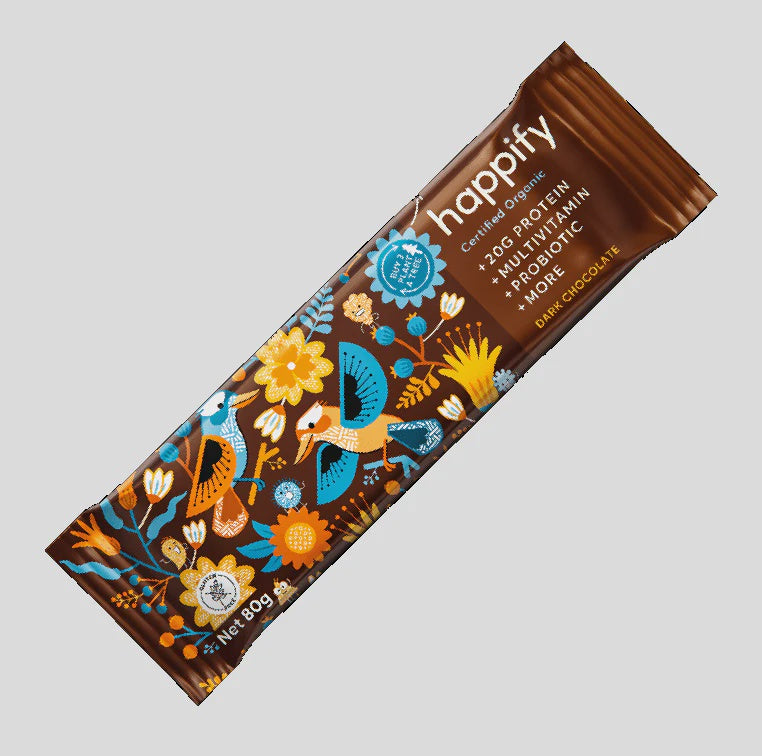 Happify Certified Organic Dark Chocolate Protein Bar
