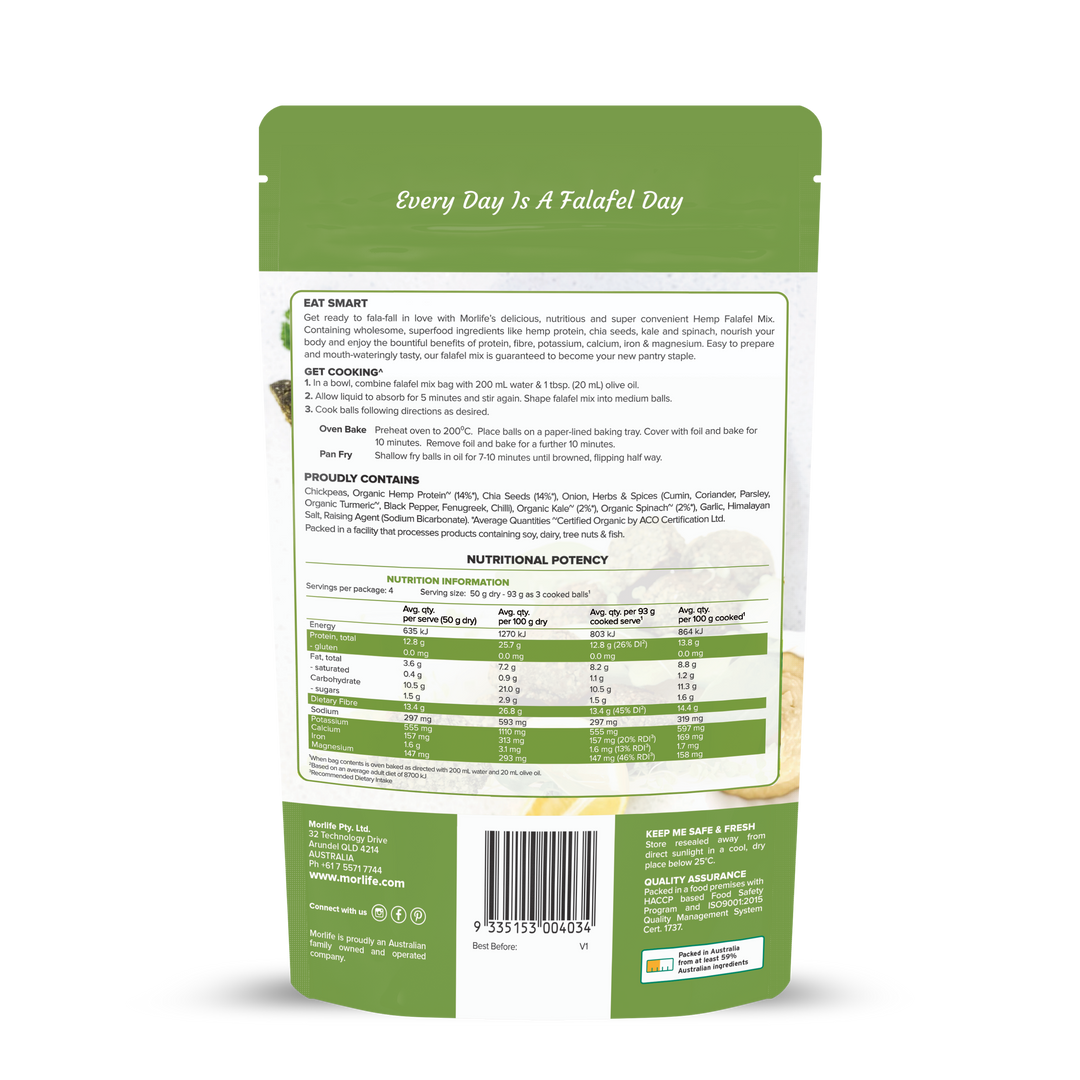 Morlife Hemp Falafel Mix