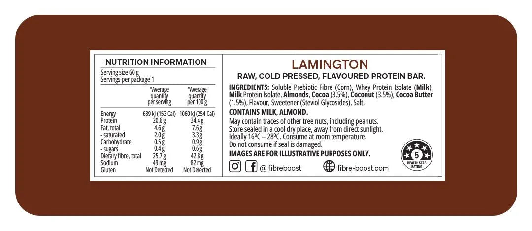 Fibre Boost Lamington Protein Bar