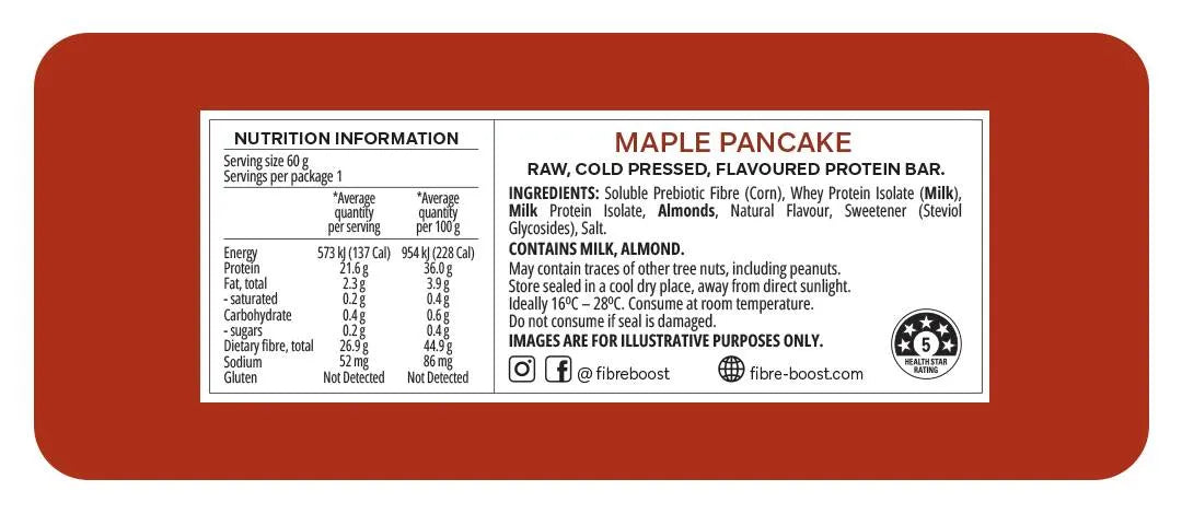 Fibre Boost Maple Pancake Protein Bar