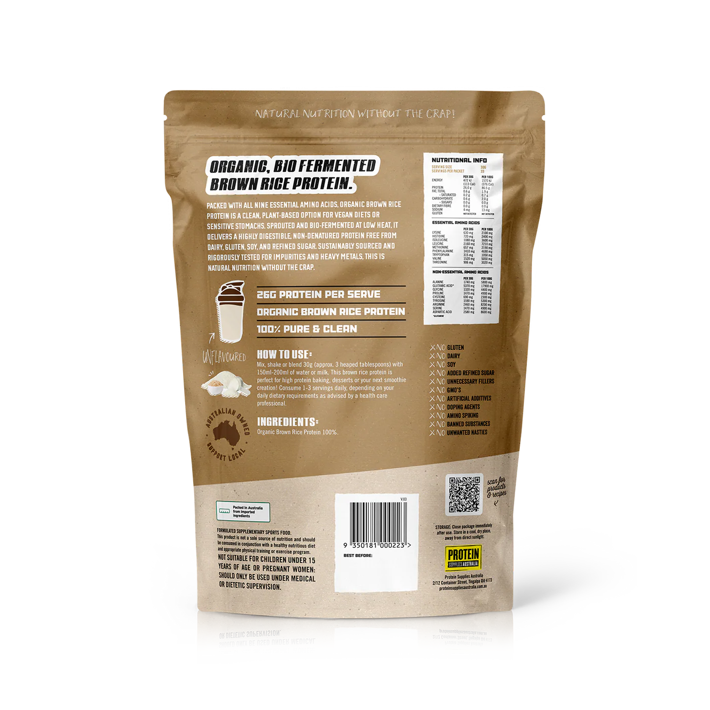 Protein Supplies Aust. Biopro (Sprouted Brown Rice) Pure