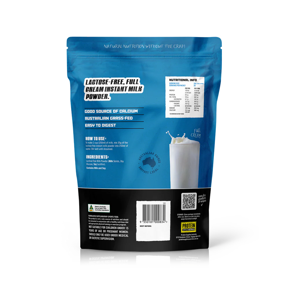 Protein Supplies Aust. Whole Milk Powder Lactose Free