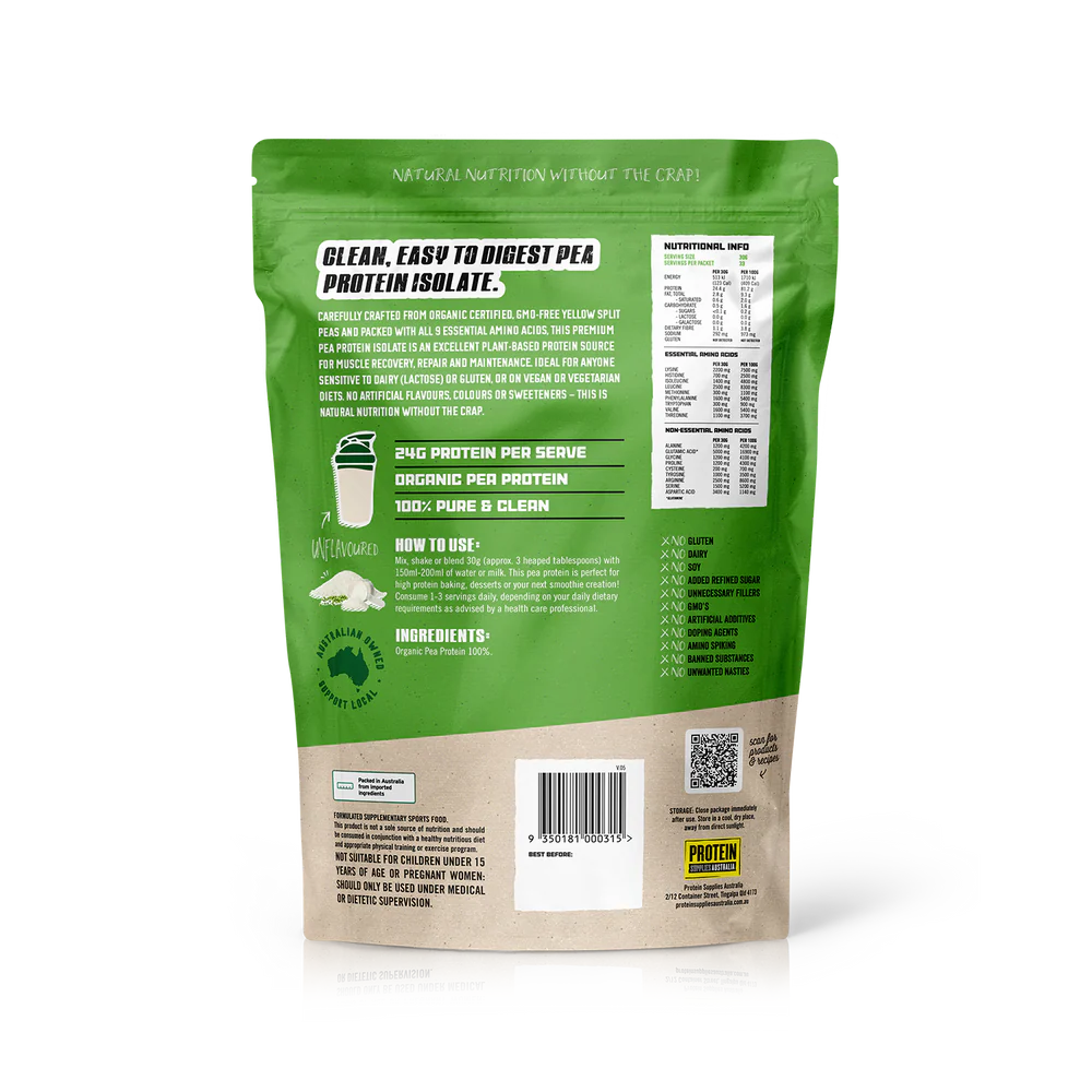 Protein Supplies Aust. Peapro (Raw Pea Protein) Pure