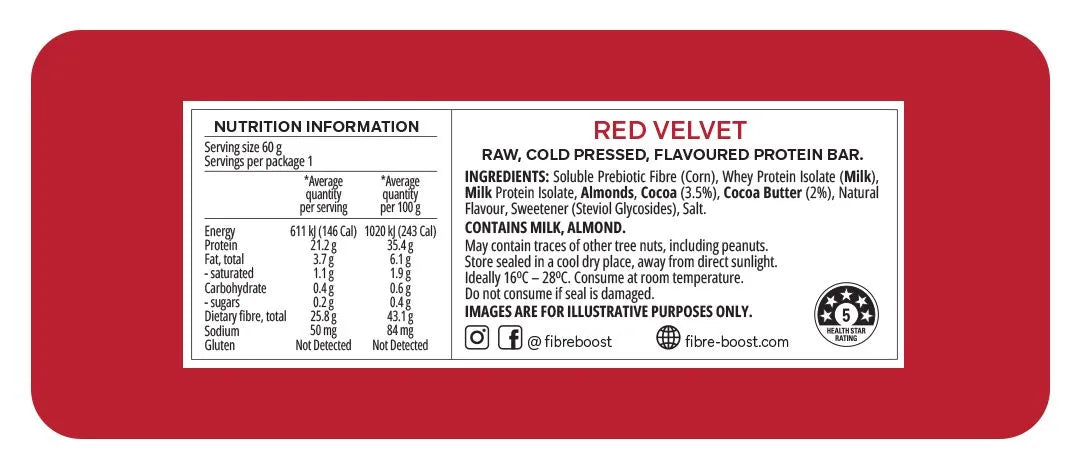 Fibre Boost Red Velvet Protein Bar