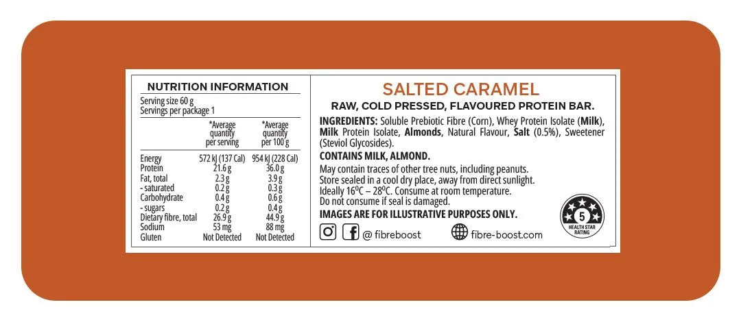 Fibre Boost Salted Caramel Protein Bar