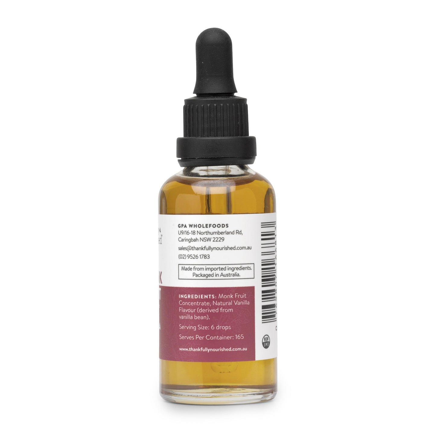 Thankfully Nourished Monk Fruit Concentrate Vanilla
