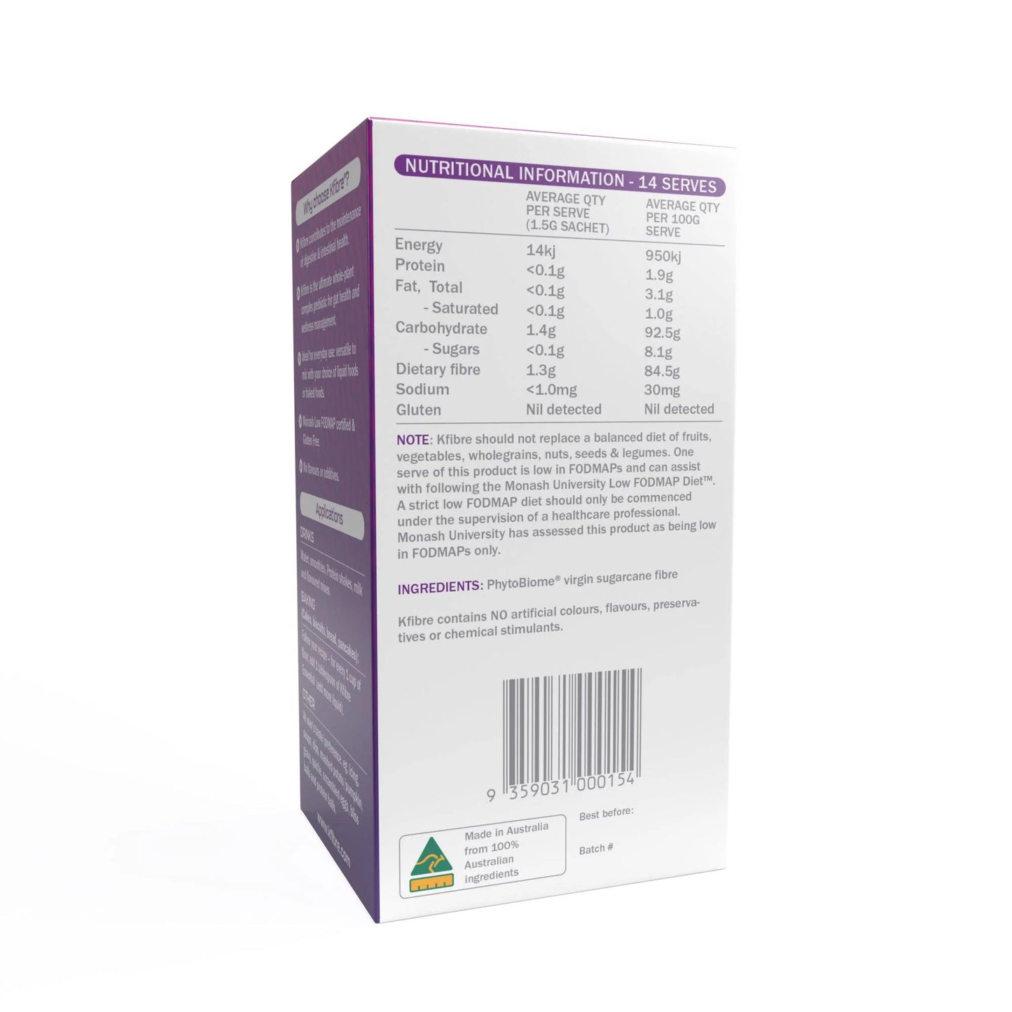 Kfibre Essential Gut Health Fibre Berry