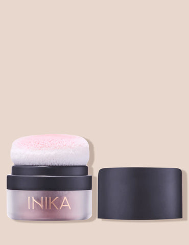 Inika Mineral Blush Puff Pot – Rosy Glow Inika Mineral Blush Puff Pot – Rosy Glow