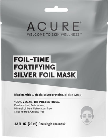 Acure Foil-Time Fortifying Silver Foil Mask Acure Foil-Time Fortifying Silver Foil Mask