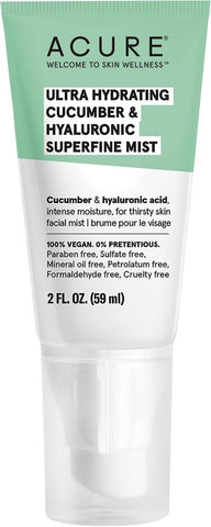 Acure Ultra Hydrating Cucumber & Hyaluronic Superfine Mist Acure Ultra Hydrating Cucumber & Hyaluronic Superfine Mist