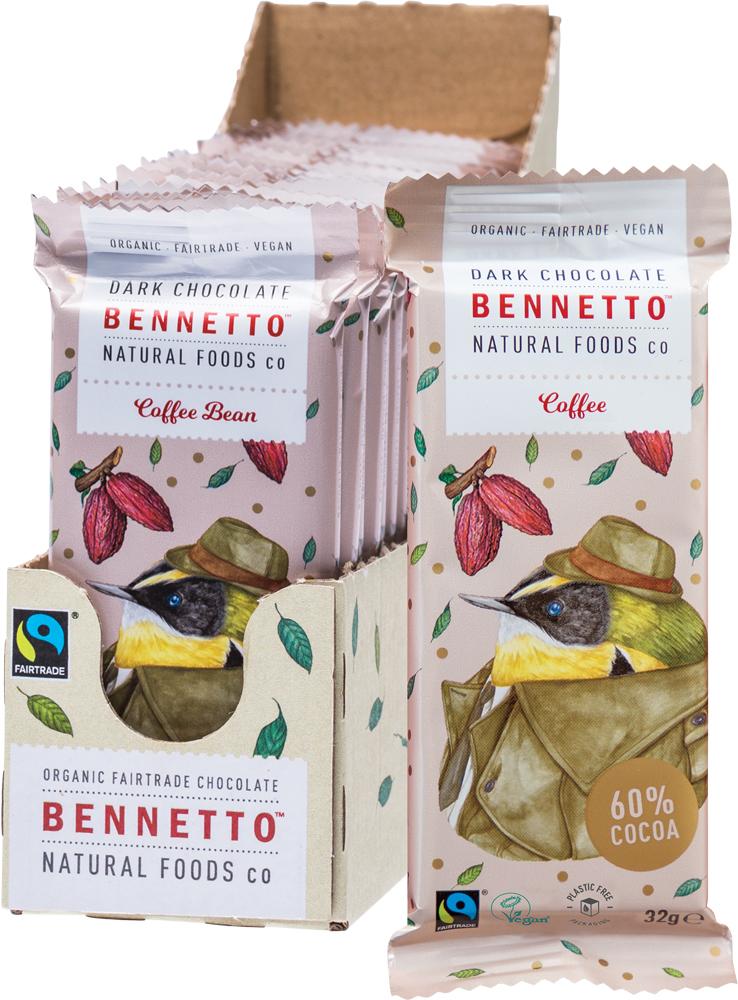 Bennetto Organic Dark Chocolate Coffee Bean