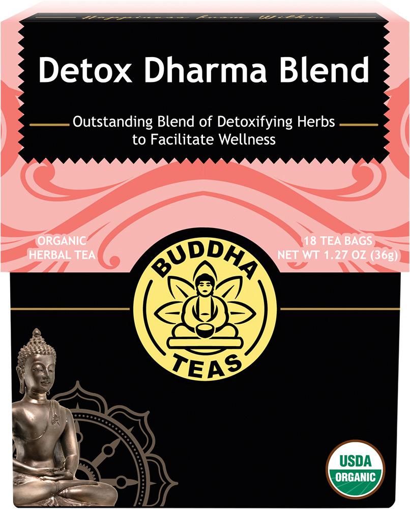 Buddha Teas Organic Herbal Tea Bags Detox Dharma Blend