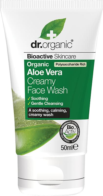 Dr Organic Creamy Face Wash (Mini) Organic Aloe Vera