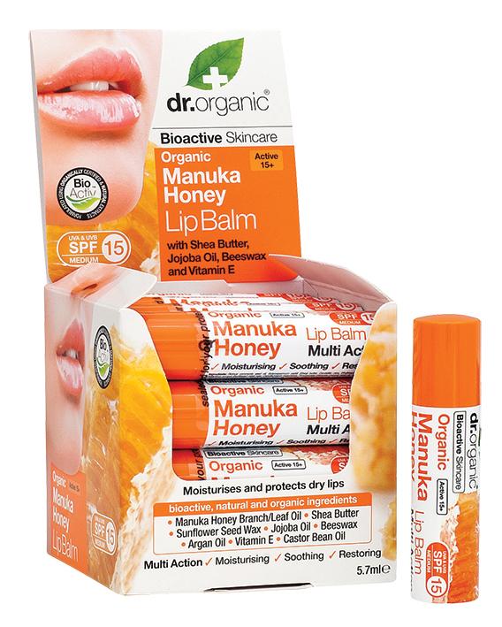 Dr Organic Lip Balm SPF 15 Organic Manuka Honey