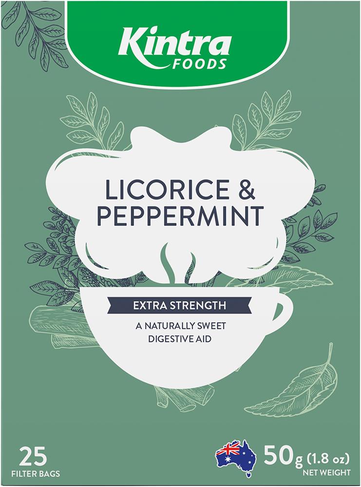 Kintra Foods Herbal Tea Bags Licorice & Peppermint Tea