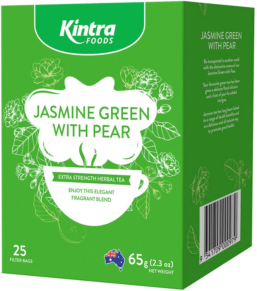 Kintra Foods Herbal Tea Bags Jasmine Green with Pear