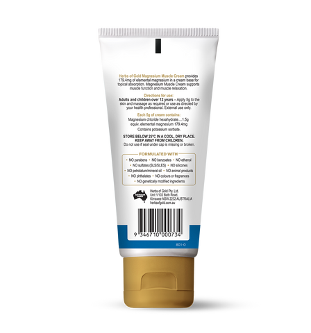 Herbs of Gold - Magnesium Muscle Cream Herbs of Gold - Magnesium Muscle Cream
