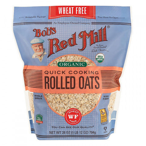 Bob`s Red Mill Organic Quick Cooking Rolled Oats Pure Wheat Free