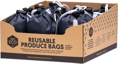 Ever Eco Reusable Produce Bags Recycled Polyester Mesh 4Pk Ever Eco Reusable Produce Bags Recycled Polyester Mesh 4Pk