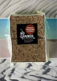 No Grainer Sesame Seed Paleo Crackers