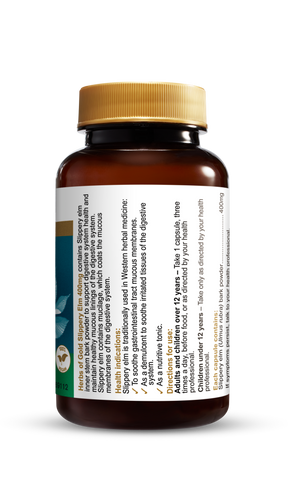 Herbs of Gold - Slippery Elm 400mg Herbs of Gold - Slippery Elm 400mg