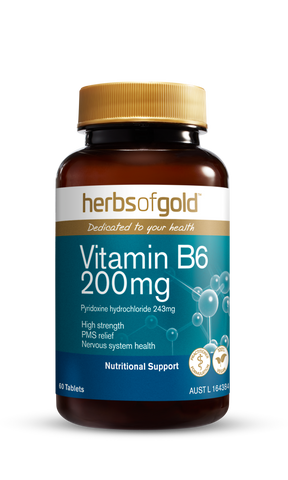 Herbs of Gold Vitamin B6 200mg Herbs of Gold Vitamin B6 200mg