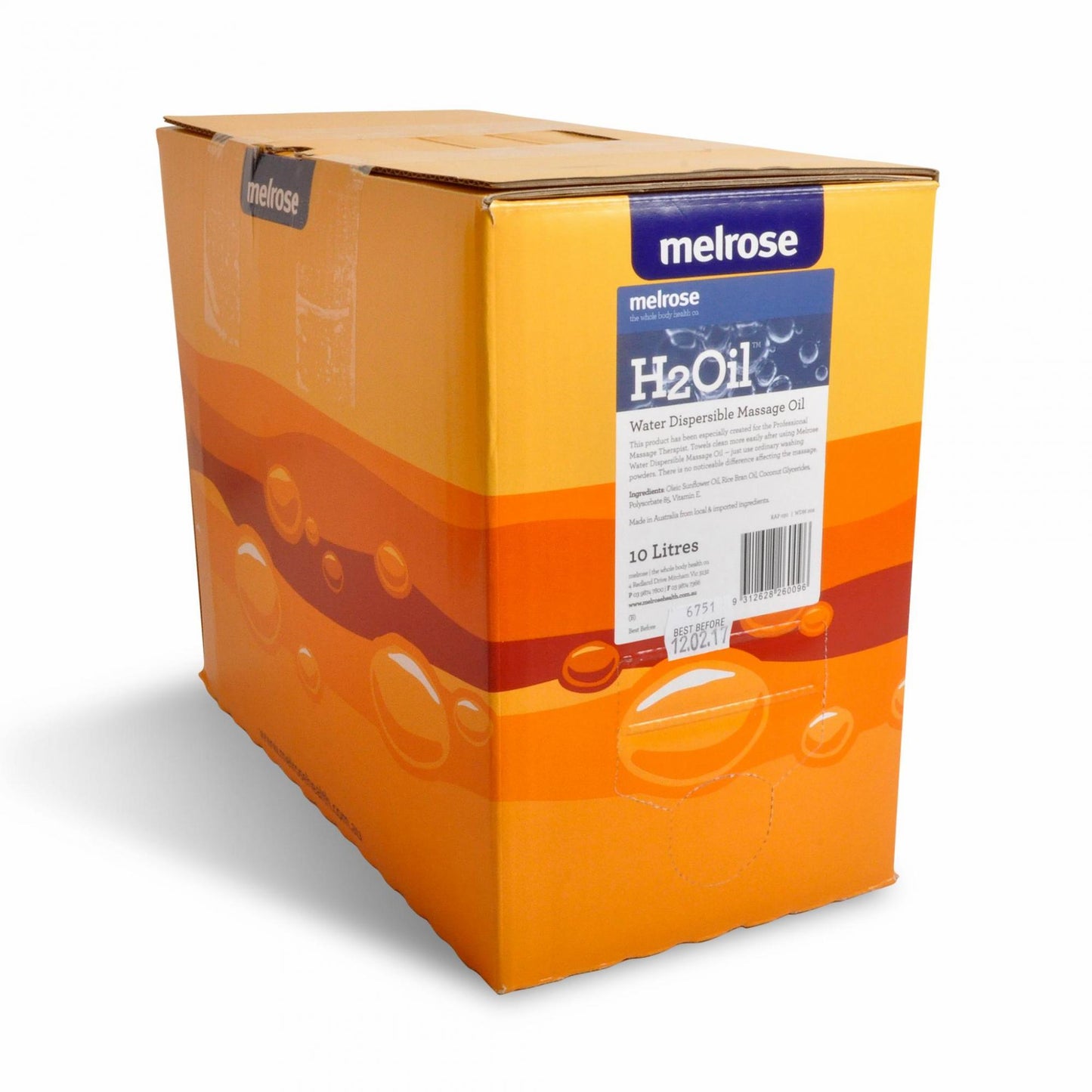 Melrose H2Oil Water Dispersible Massage Oil