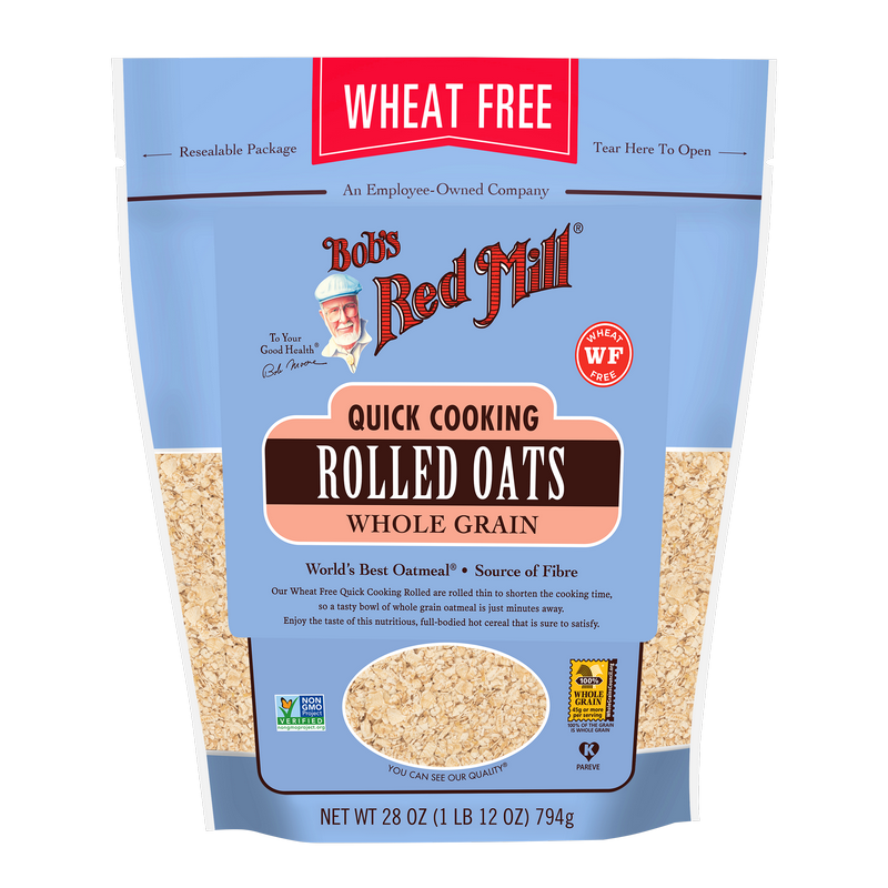 Bob`s Red Mill Quick Cooking Rolled Oats Pure Wheat Free Pouch