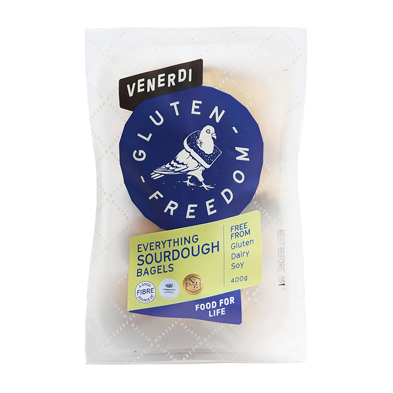 Gluten Freedom Everything Sourdough Bagels