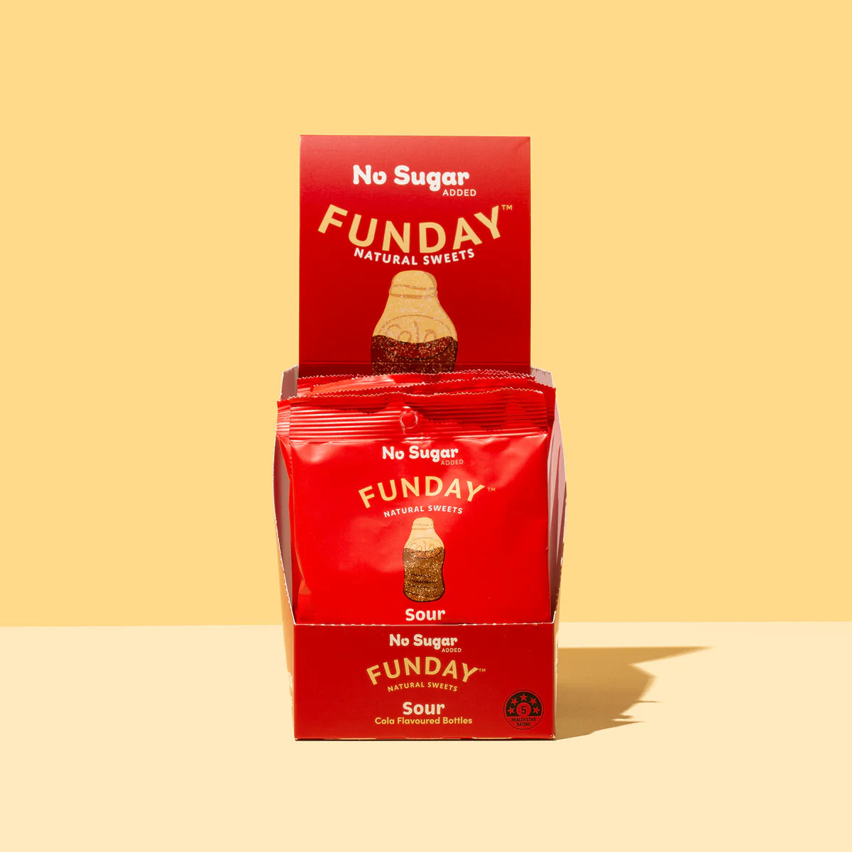 Funday Natural Sweets Gummy Bottles Sour Cola