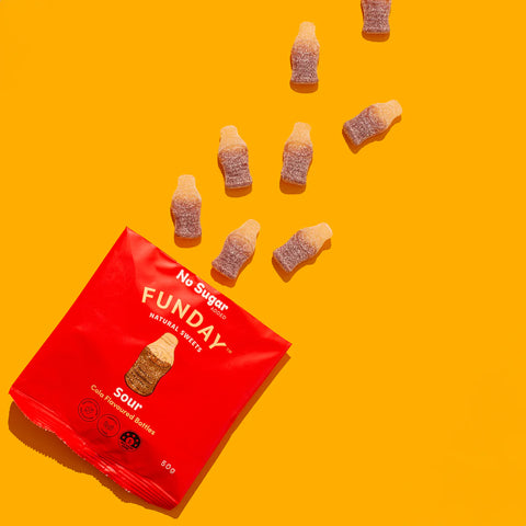 Funday Natural Sweets Gummy Bottles Sour Cola