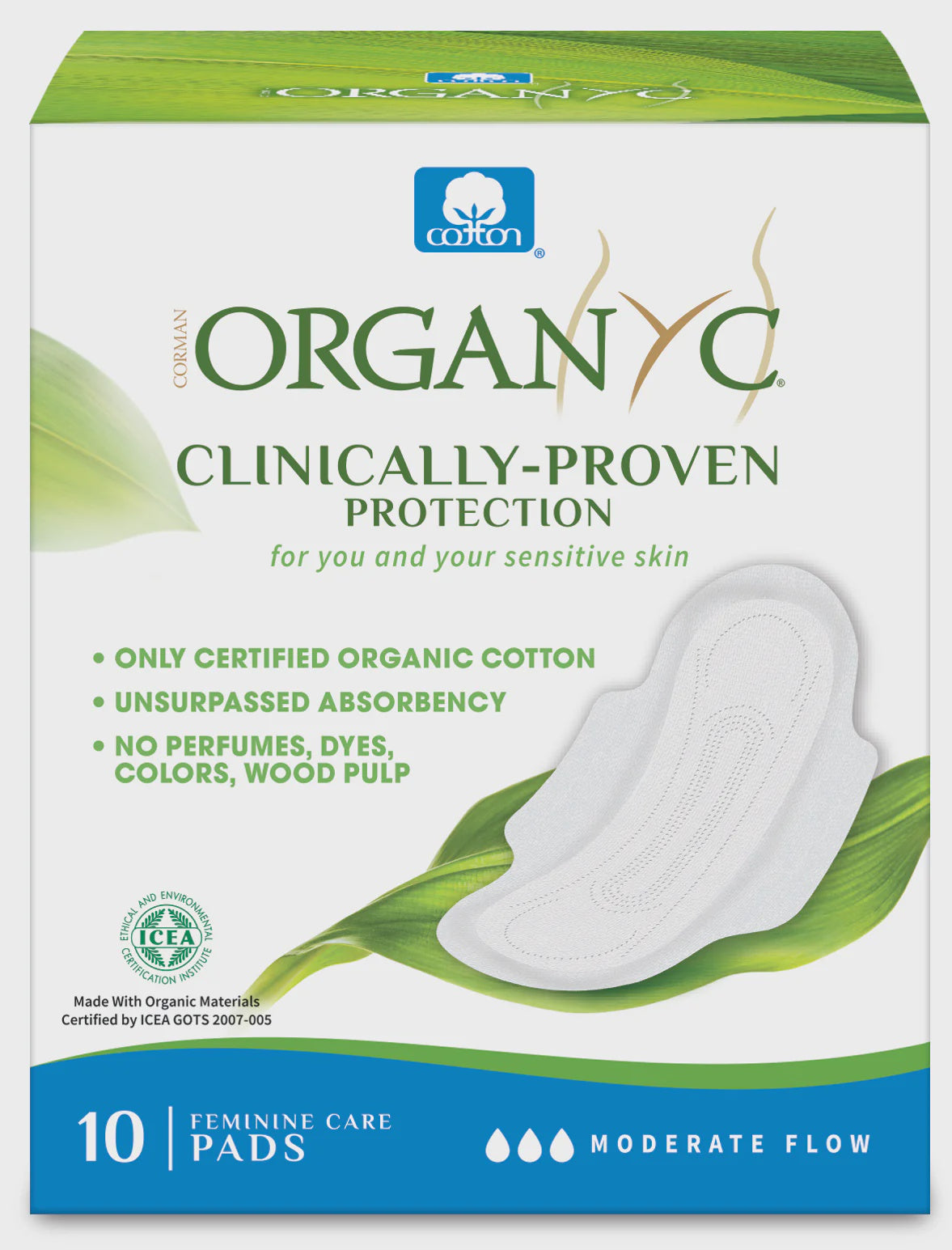 Organyc Cotton Pads Moderate Flow