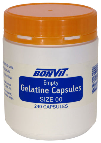 Bonvit Empty Gelatine Capsules 'OO' Size