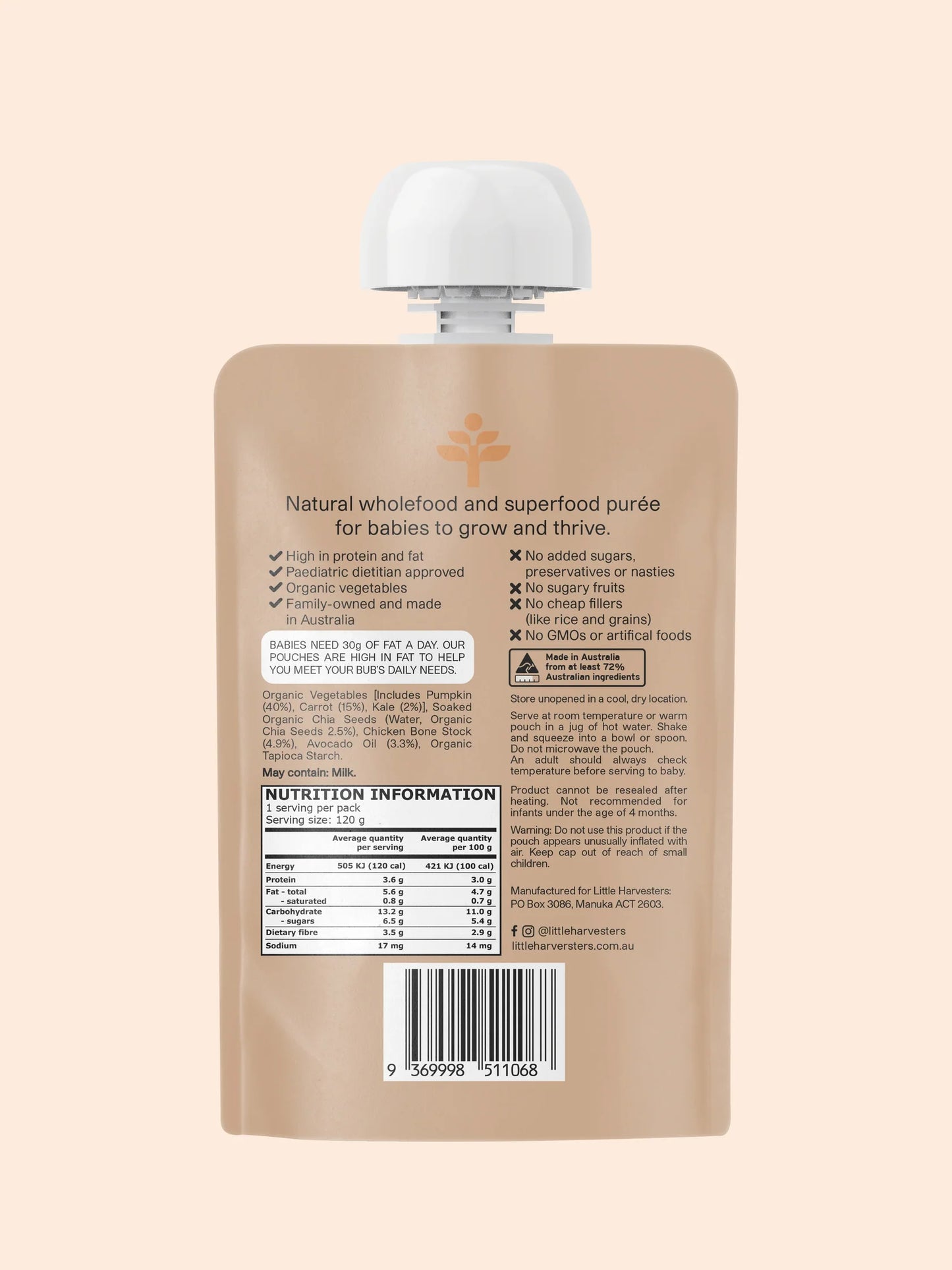 Little Harvesters Baby Smooth Puree (4 months+)
