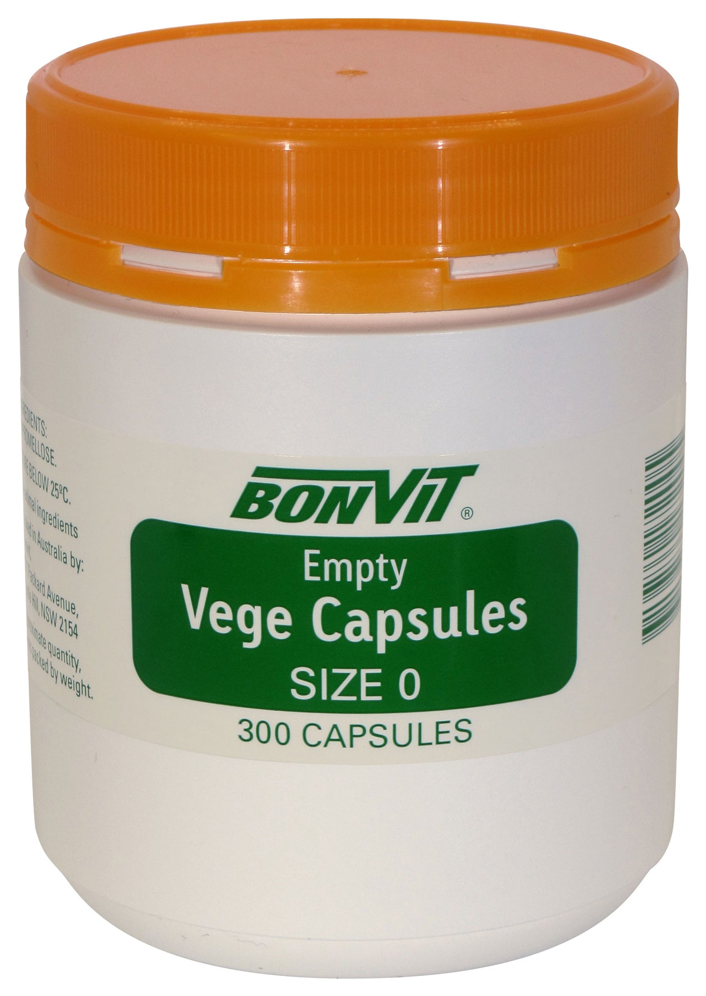 Bonvit Empty Vege Capsules ‘O' Size