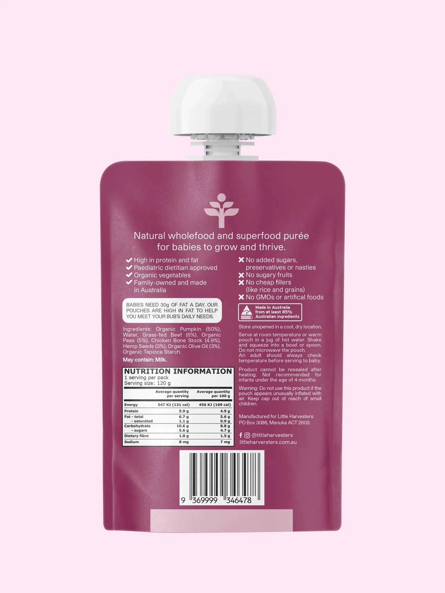 Little Harvesters Baby Smooth Puree (4 months+)