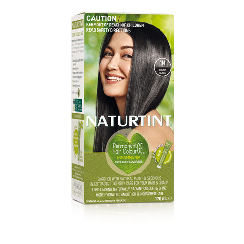 NaturTint Permanent Hair Colour Ebony Black 1N