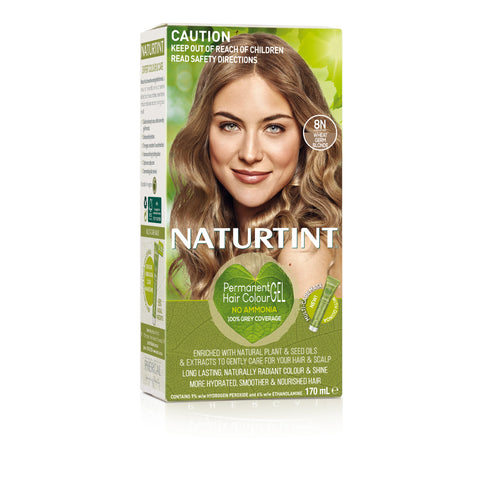 NaturTint Permanent Hair Colour Wheat Germ Blonde 8N